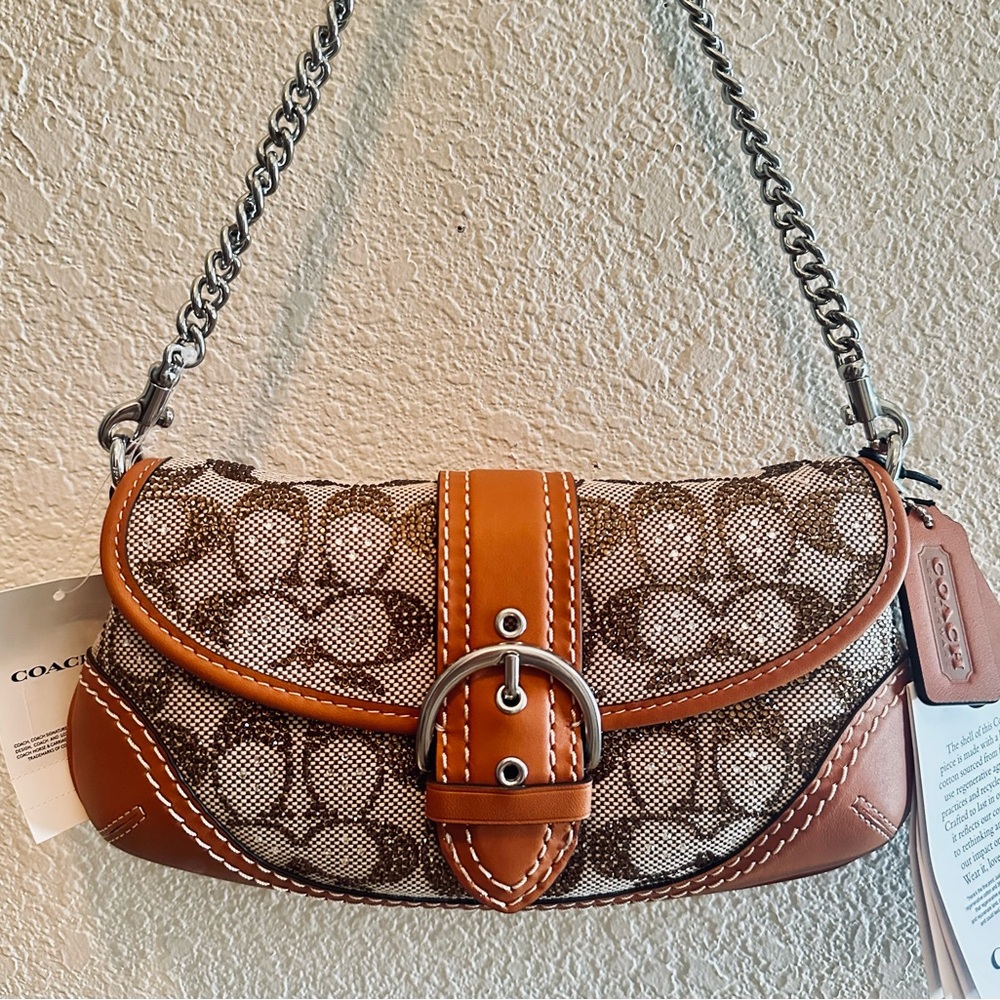 Coach Signature Jaquard Crystal Soho 25